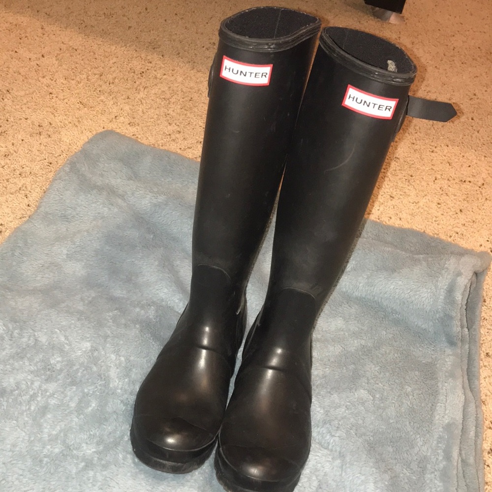 Matte Black Hunter Boots